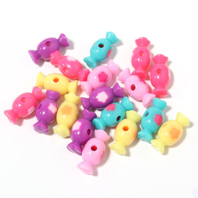 10/30pcs Candy Shape Acrylic Beads Sweet Loose Spacer Beads For Jewelry Making DIY Bracelet Necklace Phone Key Chain Accessories