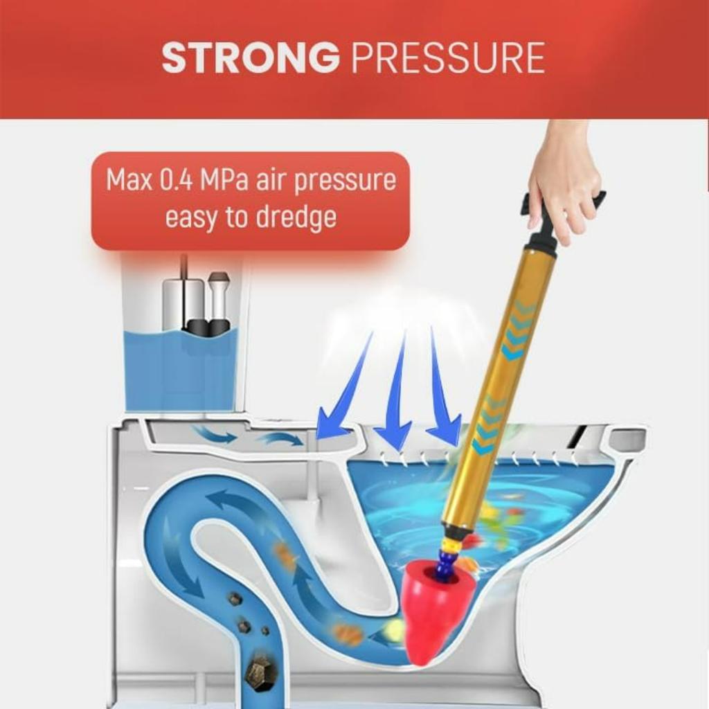 Toilet Plunger,Pressure Toilet Unblock One Shot,Toilet Plunger Drain Clog Remover,Air Plunger for Toilet Bathroom Floor Drain Sink Kitchen Unclogger