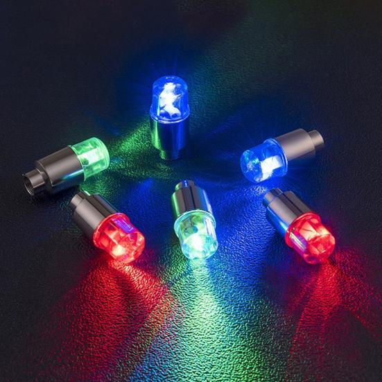 8Pcs Luminous Valve Stem Caps Car Hub LED Lights Super Bright Waterproof Auto On/Off Enhanced Visibility Universal Tire Valve Caps