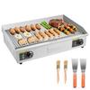 VEVOR Commercial Electric Griddle, 28.54 X 15.75 In, 4400W, 122-570 Degrees F Adjustable Temp Control, Stainless Steel Countertop
