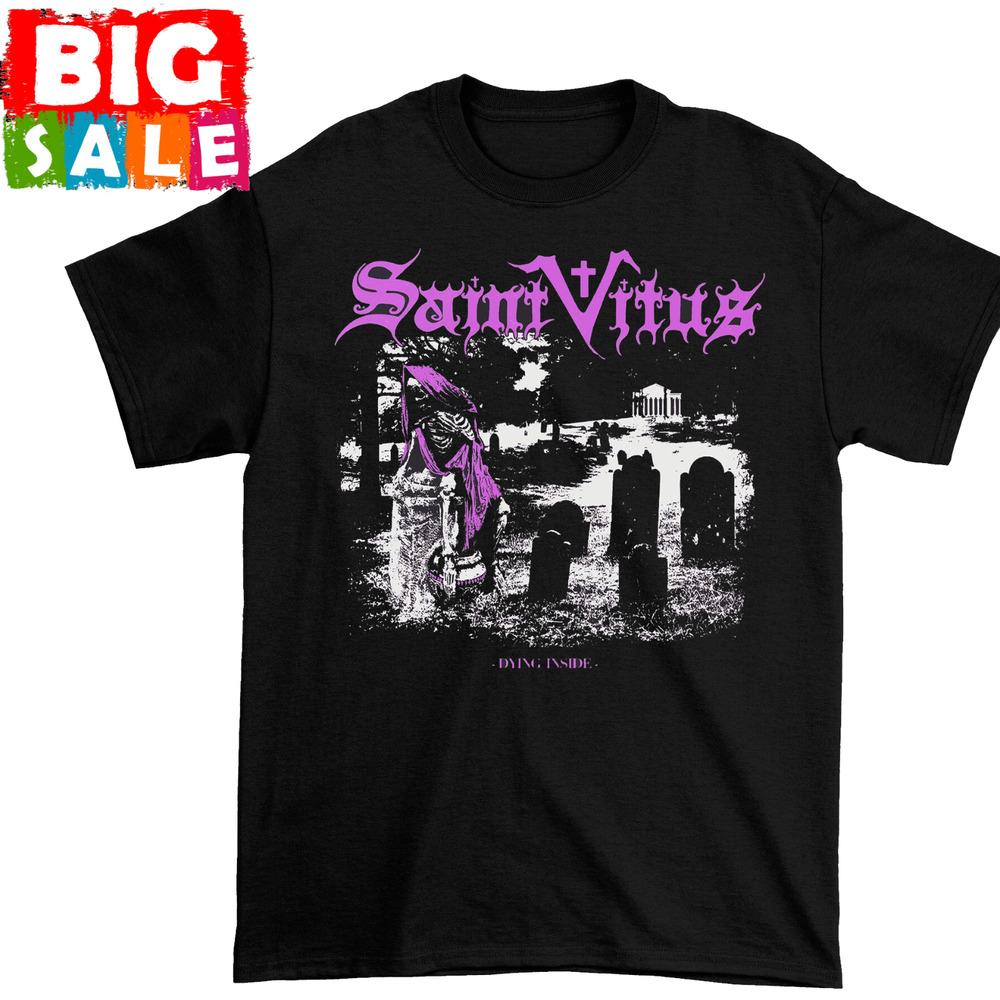 

Dying Inside Saint Vitus Band Black T-shirt Tops Tee Cotton All Size L