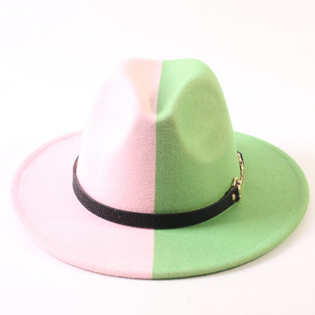 Popular European and American Classic Double-color Wide-brimmed Top Hat Men's and Women's Fashion OL Style Cowboy Hat Jazz Hat