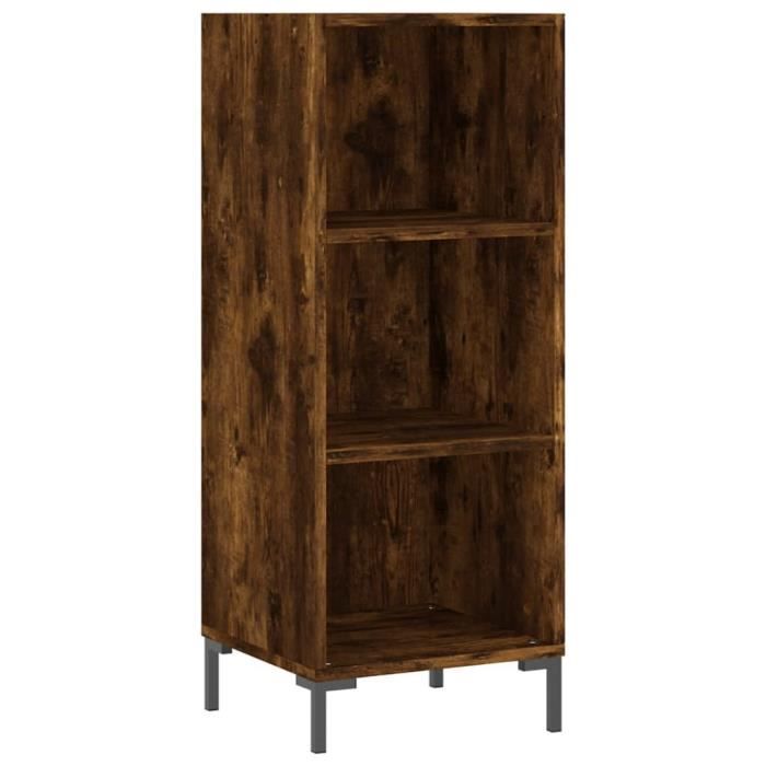 VidaXL Buffet chêne fumé 34,5x32,5x90 cm bois d'ingénierie 828737