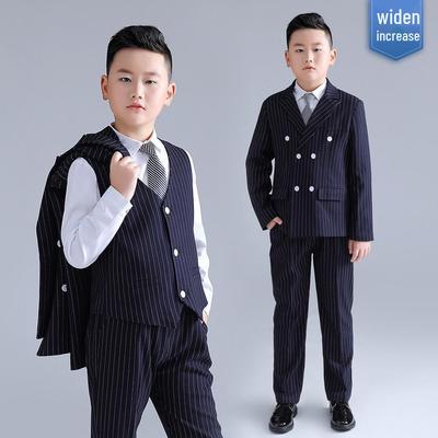 Plus Size Boys' Striped Formal Suit for Kids - Autumn & Winter Collection