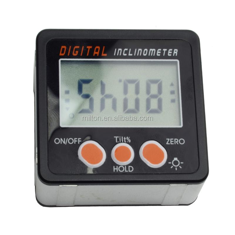 Digital Bevel Box Angle Gauge Meter Mini Digital Protractor 360 Degrees Magnets Base Digital Inclinometer Electronic Protractor 4*90° зеленый свет