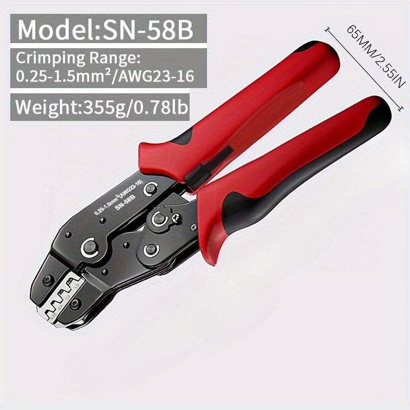 Professional Ratchet Wire Crimping Pliers AWG 23-16/0.25-1.5mm² Manual Crimper Tool JST Dupont Terminals Spring Wiring Harness