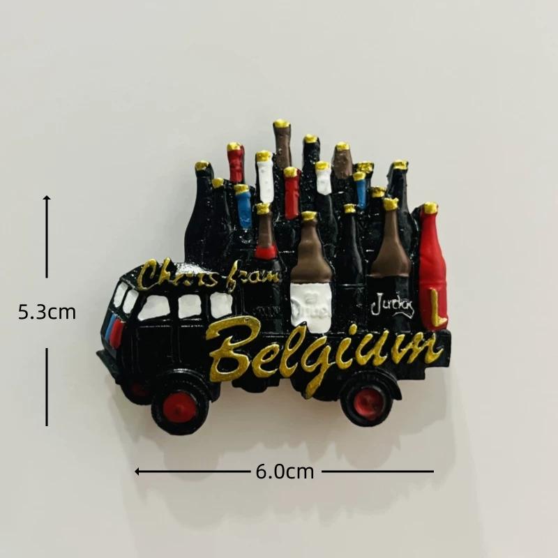 Belgium Brussels Antwerp Resin Fridge Magnet Stickers Travel Souvenir Gift Landscape Refrigerator Magnet Home Kitchen Decor
