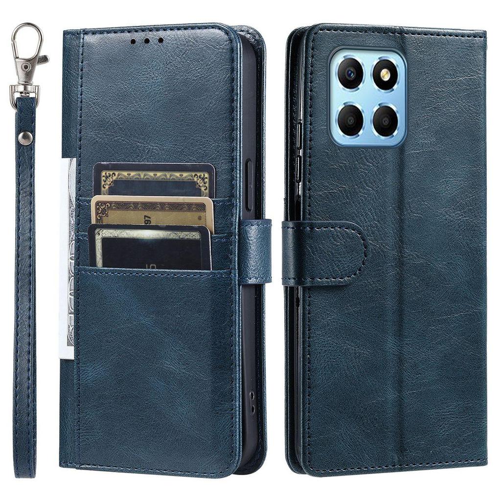 Cover for HONOR X8c,X8b Retro PU Leather Flip Wallet Phone Case Multi Card Slots