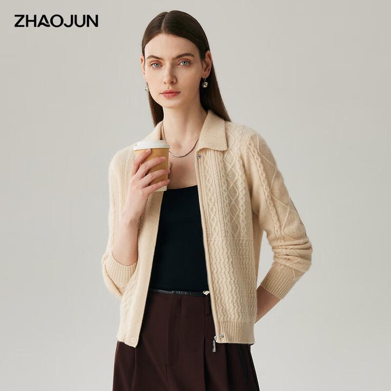 

Zhao Jun Women s 100% Cashmere Cable Knit Cardigan 2XL