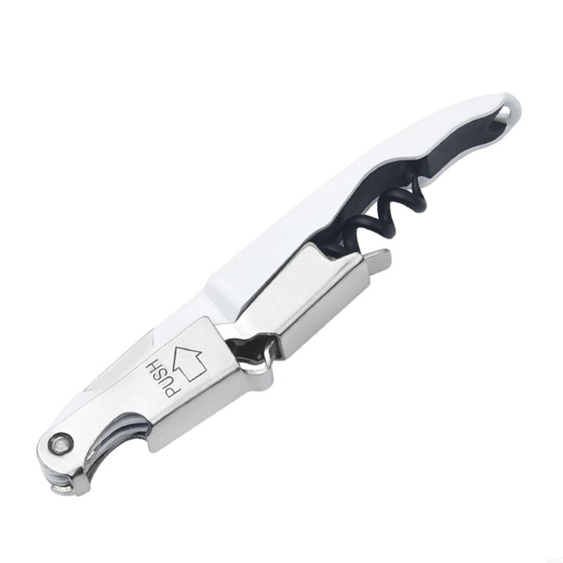 

Professional Grades Stainless Steel Beer Bottles Opener With Wine Opener Ergonomic Kitchen Gadget Essential X3UC білий