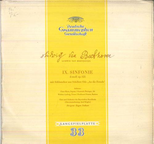 

LP Record EUGEN JOCHUM, CHOR UND ORCHESTER DE - Beethoven 9 Sifonie D Moll, Op125 M 16070LP,18070LP DEUTSCHE GRAMMO 1952 Germany Classical Used