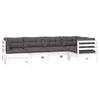 VidaXL Solid Pine Wood Garden Lounge Set 6 Pcs with Cushions Patio Furniture Outdoor Furniture Garden Furniture 3096539