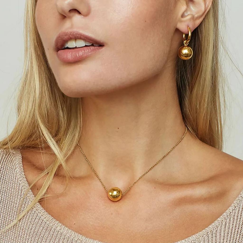 Yori Distinctive Stainless Steel Balls Pendant New Style Necklace Bracelet 18K Gold Plated Waterproof Fashion Statement Jewelry