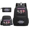 Kpop Dívčí batoh Vysokoškolský styl Velká kapacita Lehký Cestovní batoh Taška Třídílná sada