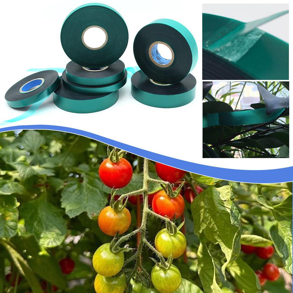 Nursery Plant Strapping Ribbon For Branches Tree Tape Roll Stretch Garden Flowers Indoor Outdoor Greenhouse Green Garden Tape