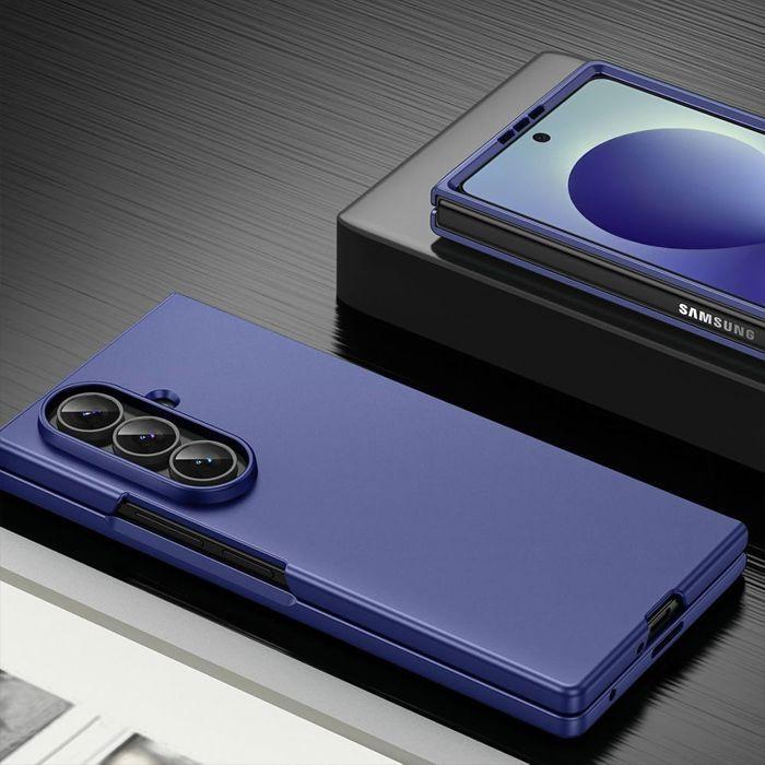 Hülle + 2 Gehärtete Gläser für Samsung Galaxy Z Fold 8 Ultra, Blaue Harte Stoßfeste Schutzhülle