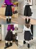Korean Style High Waist Woolen A-line Midi Skirt - Women's Versatile Autumn/Winter Slimming Casual Skirt