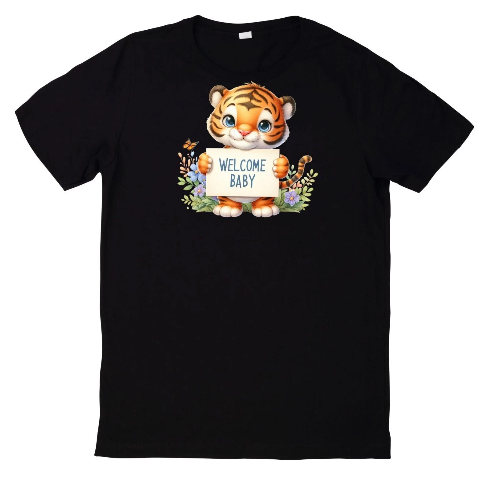 T-Shirt Willkommen Baby Lustiges Motiv Babyparty Baumwolle XS