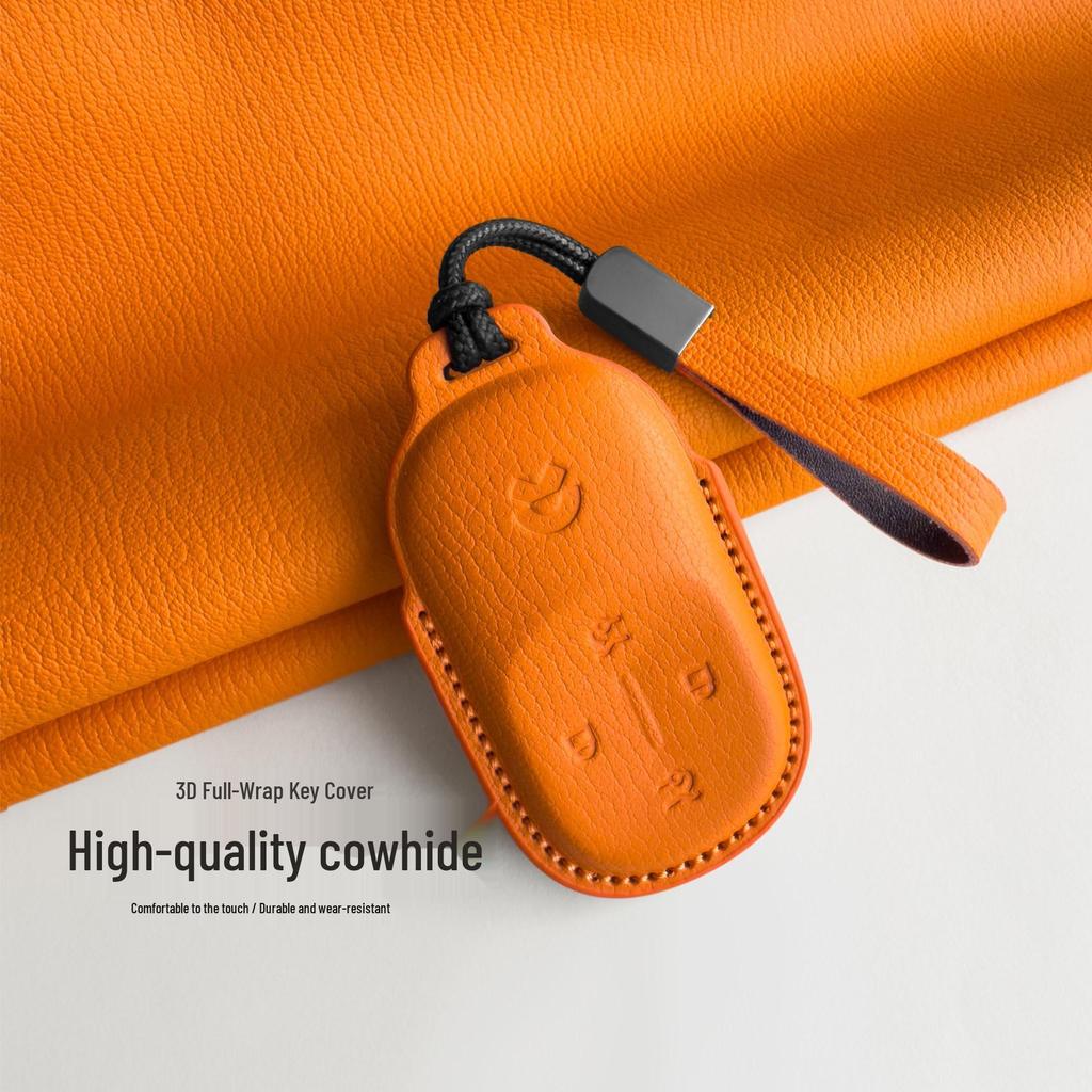 Premium Ceramic Key Shell for 2026 NIO ES8 ET9 - Genuine Leather Cover & Buckle for Men & Women