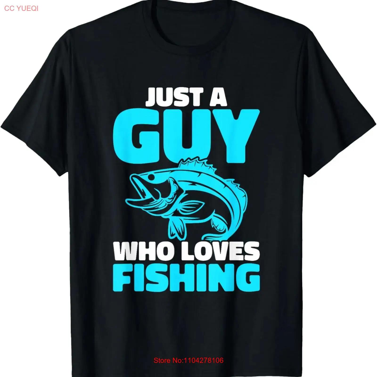 Just a guy who loves fishing Funny Fisherman Quotes T Shirt vintage Washed Stylish designer clothes fashion graphic S разноцветный