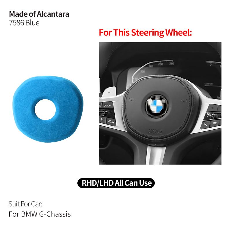 Made of Alcantara For BMW G-Chassis Steering Wheel Panel Cover Boot Trim Anti Scratch Decoration Car Interior Tuning Accessories