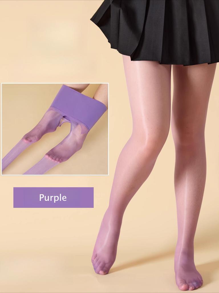 Seamless 5D Ultra-Thin Pantyhose for Women Sexy Tight Fit Oil-Shiny Transparent Stockings Breathable  Clubwear Medias