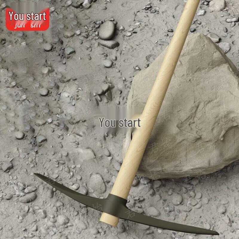 Junshi Outdoor Steel Pickaxe with Handle