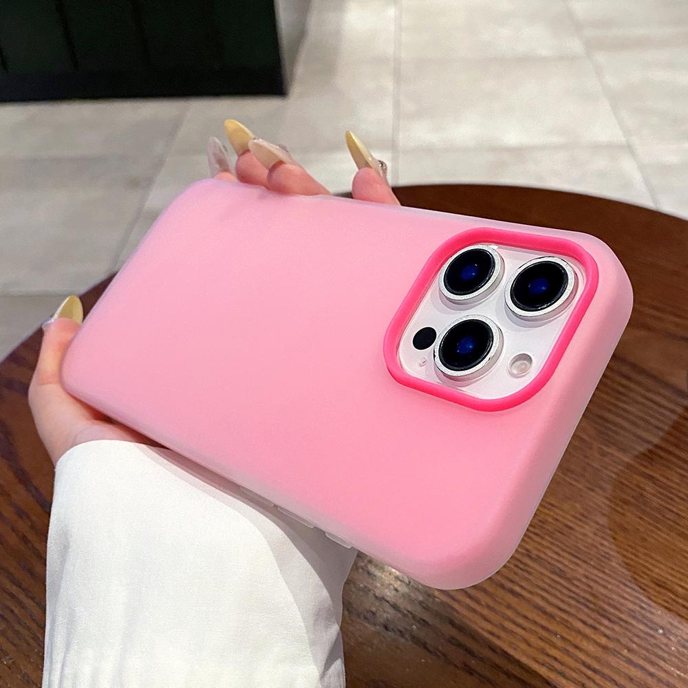 Colorful 2 in 1 Jelly silicone phone case for For Iphone 16 15 14 13 12 11 Pro Max Plus full shockproof clear soft armor back cover