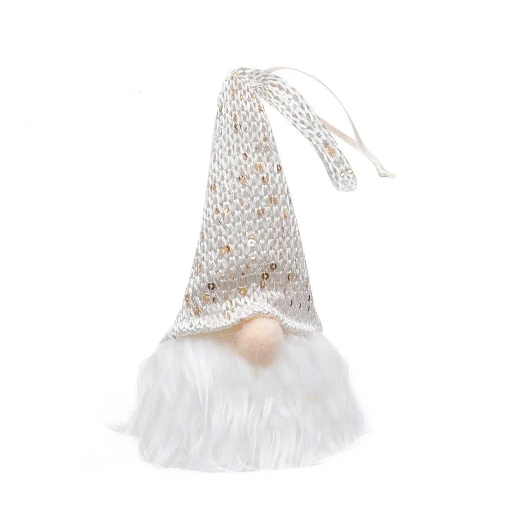 New Fashion Christmas Ornaments Forest Old Man with Lamp Pendant Faceless Doll Luminous Small Pendant Tree Ornaments