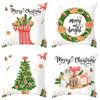 Cross-border Wholesale Christmas Pillow Covers Printed Holiday Sofa Car Pillow Waist Back Cushion Cover