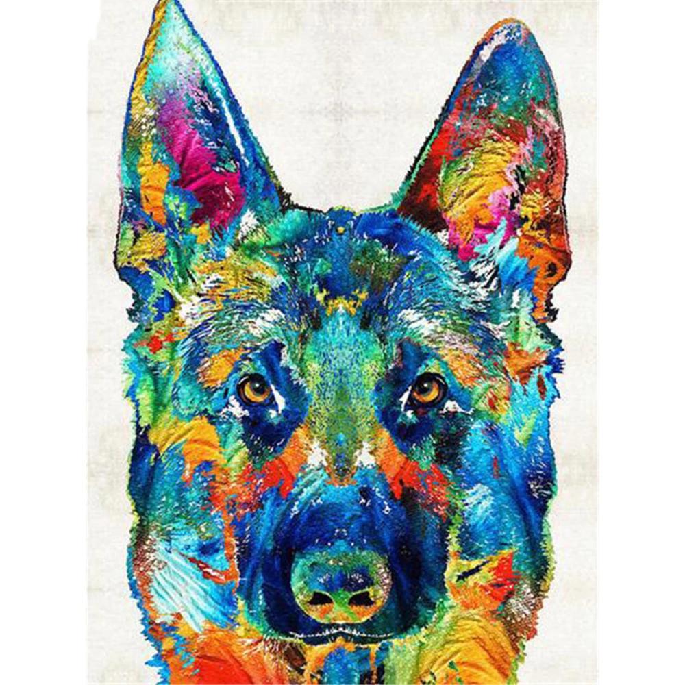 

5D Алмазная вышивка волк полная дрель квадратная алмазная живопись животное Алмазная мозаика вышивка крестиком Декор для дома Full Square 20X30CM