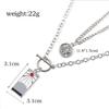Anime Demon Slayer Necklace Tanjiro Trend Double Layer Design Metal Pendant Necklace For Fans Jewelry Accessories Charm Gifts