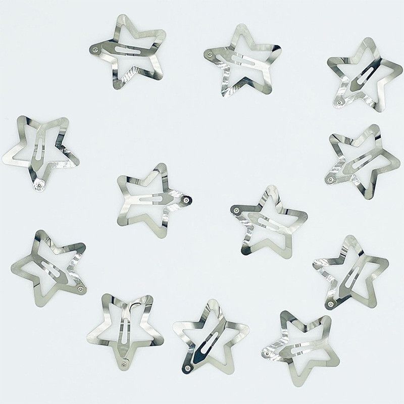 Y2g Sexy Five-Pointed Star Hairpin Easiest for Match Silver BB Clip Hair Clip Fashion Hair Clips Hair Accessories Side Fringe Clip
