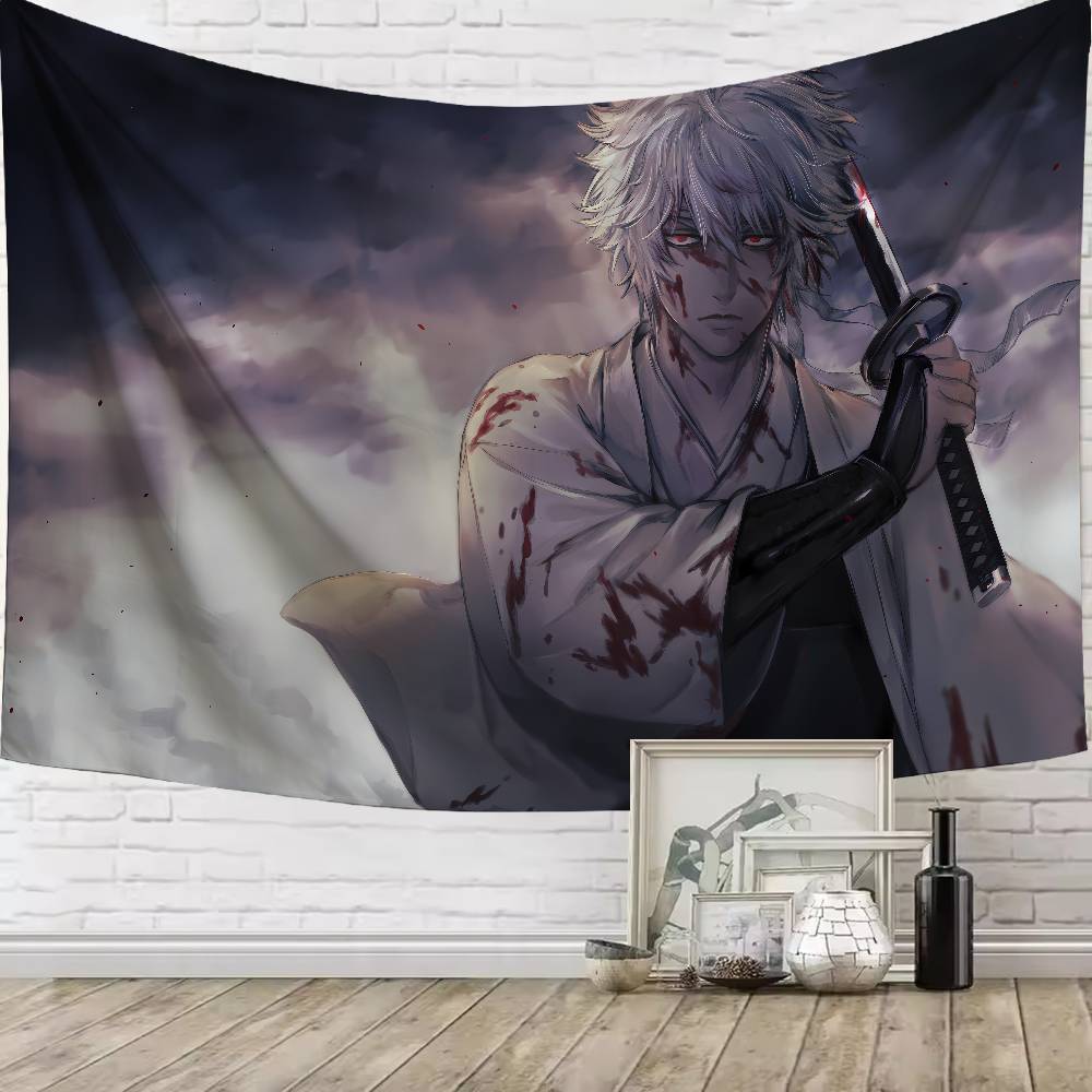 Large Cool GGintokiS Sakata Funny Popular Anime Popular Room Decoration Wall Tapestry Art Room Home Decor Wall Art Decor