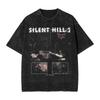 Silent Hill 3 Grafik T-Shirt Herren Vintage Gewaschen Übergroß Kurzarm T-Shirt Y2k Hip Hop Streetwear10