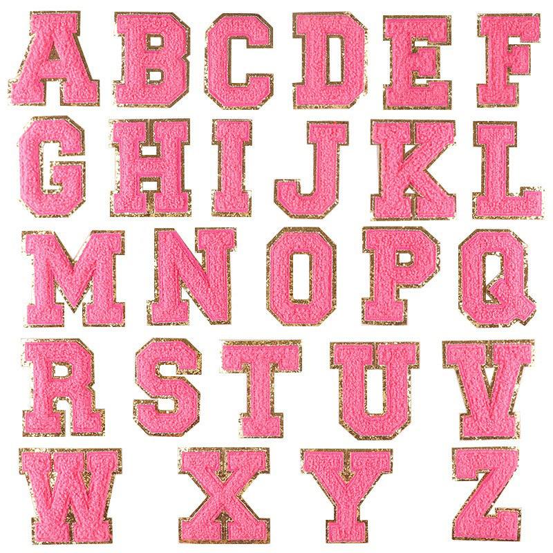 Computer Embroidery Phnom Penh Towel Embroidery Cloth Label English Alphabet Hand Account Diy Patch Accessories Chenier Embroidery Cloth Sticker