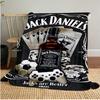 Jack Daniel's Tennessee Whiskey Plush Blanket Soft Comfortable All Seasons blanket Sofa Office Naps blanket Outdoor Travel throw Perfect Gift