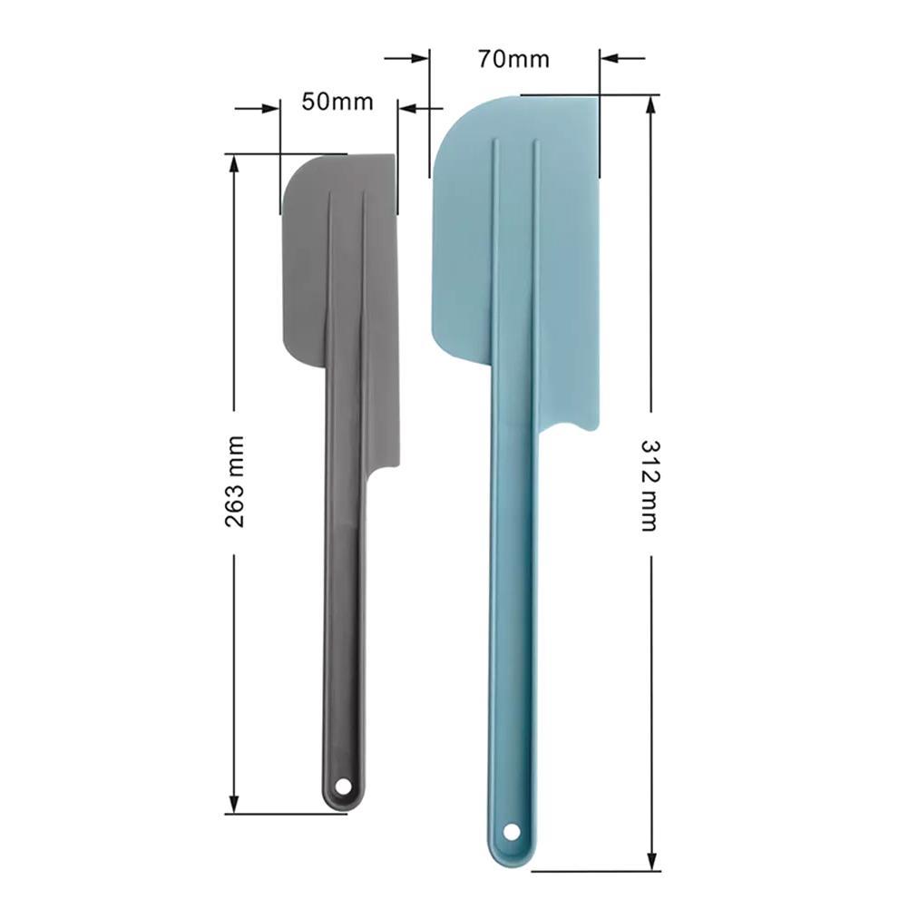 2Pcs Set Plastic Spatula Soft Grip Cream Scraper Cutter Kitchen Gadget Baking Tools for Butter Cake Cream Pastry 10inch