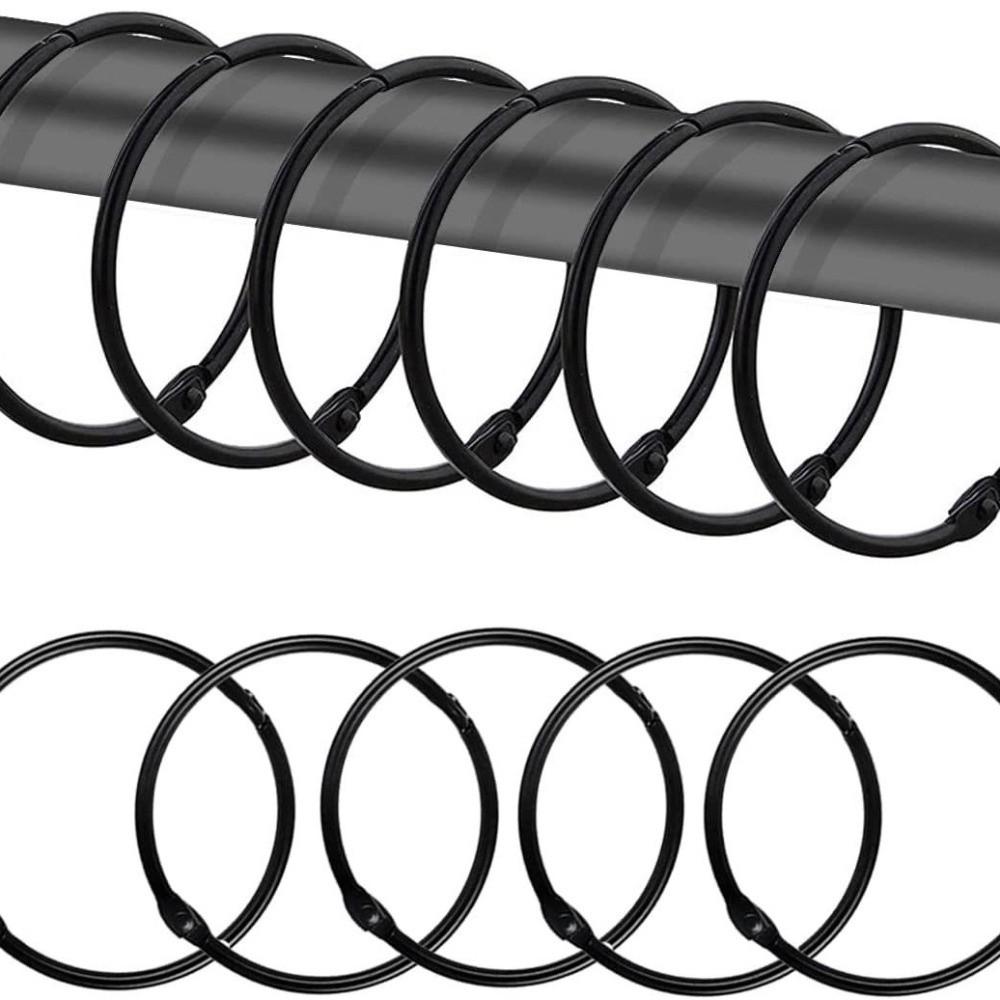 12PCS Circular Shower Curtain Hooks Rust Proof Curtain Rings Curtain Hang Holder Curtain Rod
