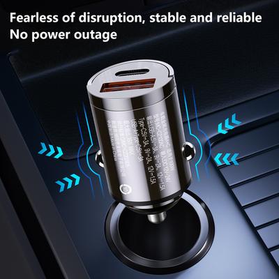 100W Car Charger Dual Port Super Fast Charging Adapter Quick Charge Pd Qc 3.0 For Iphone Samsung Xiaomi Huawei Car Adapter