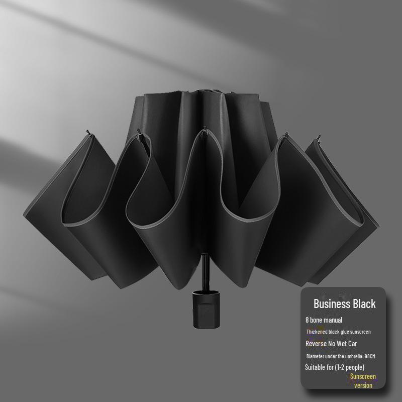 32-Rib Automatic Folding Umbrella with UV Protection & Logo Printing