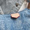 Denim Moon Bag with Colorful Strap Women's Crossbody Bag Fashionable Shoulder Bag Casual Daily Use Design