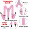 Kids Braces Bow Tie Set, 2.5cm Elastic Adjustable 60cm Y-Back Clip-on Suspenders, Formal Classic Pre-Tied Bowties for 1-9 Years Olds Boys Girls