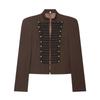 2026 Summer New European and American Cross-border Women's Fashion Padded Shoulder Slim Short Suit Jacket W018 1790