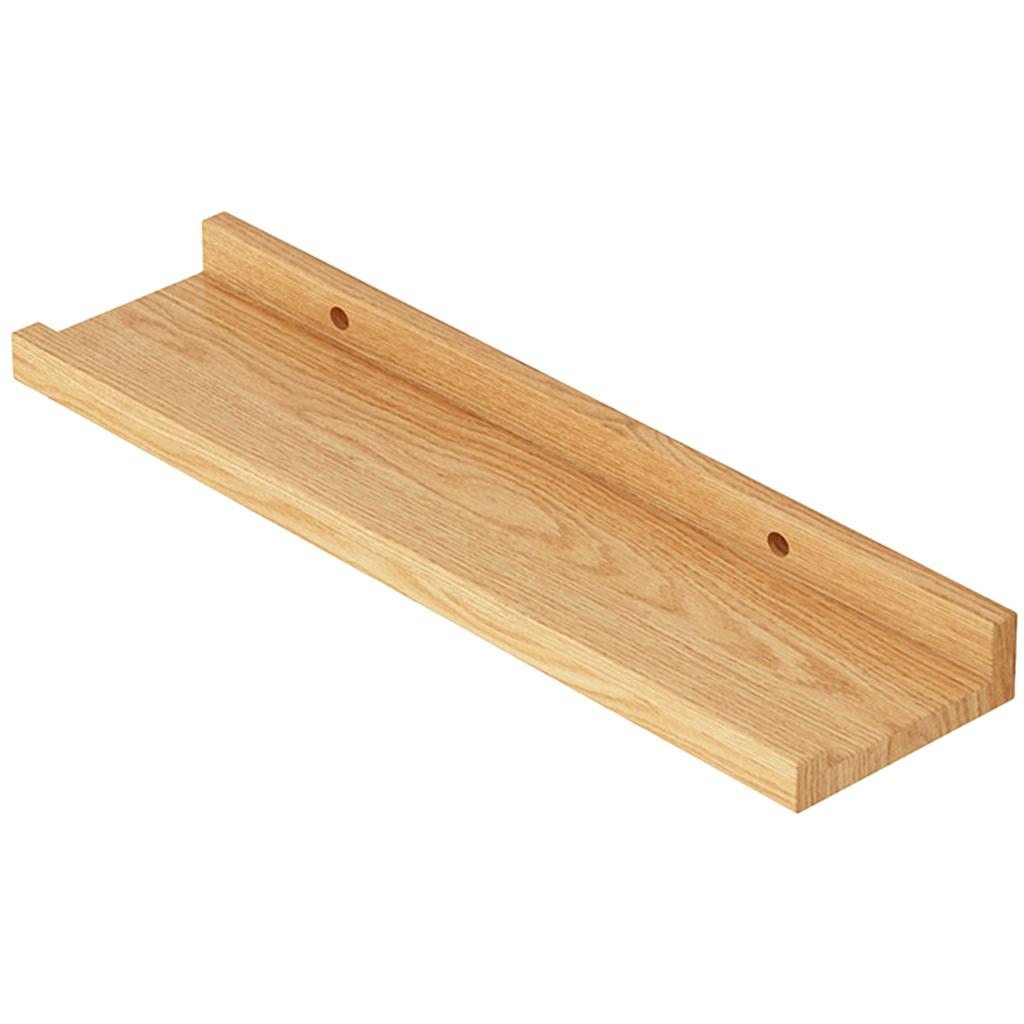 Easy To Install Bathroom Rack Wood Wall Mounted Display Shelf Books and Decoration Holder for Living Room Or Office