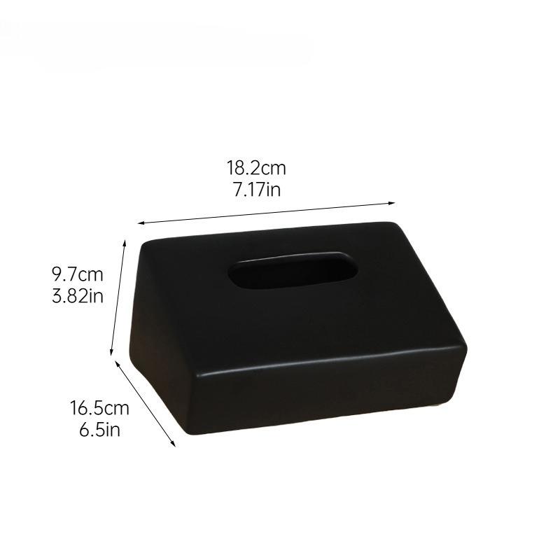 

Ceramic Tissue Box Tissue Holder Modern Home Accessory Napkin Organizer Pottery Organizer for Living/Bathroom Satisfactory Gift чёрный
