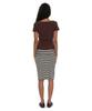 PARTIMENTO WOMEN Pwc Contrast Binding V-Neck Top_Brown