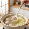 Cuillère de Cuisine Résistante aux Hautes Températures Poignée Antidérapante Silicone de Qualité Alimentaire Spatule Anti-Rayures pour Pots Cuillère à Soupe Passoire