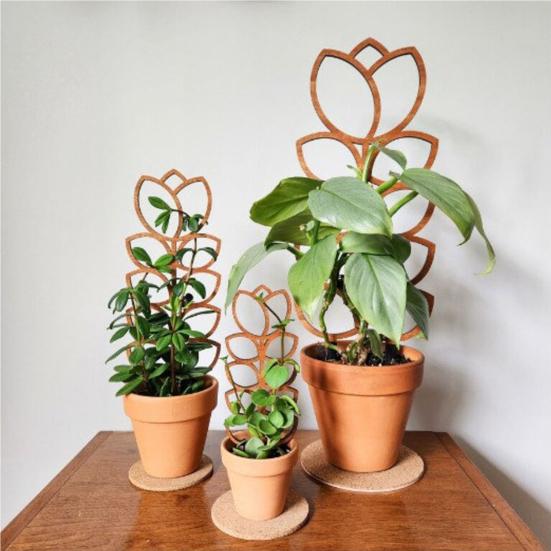 Tre Plantebrakett Bladform Espalier Klatreplante Støttestativ Enkel Installasjon Multifunksjonell Planteholder