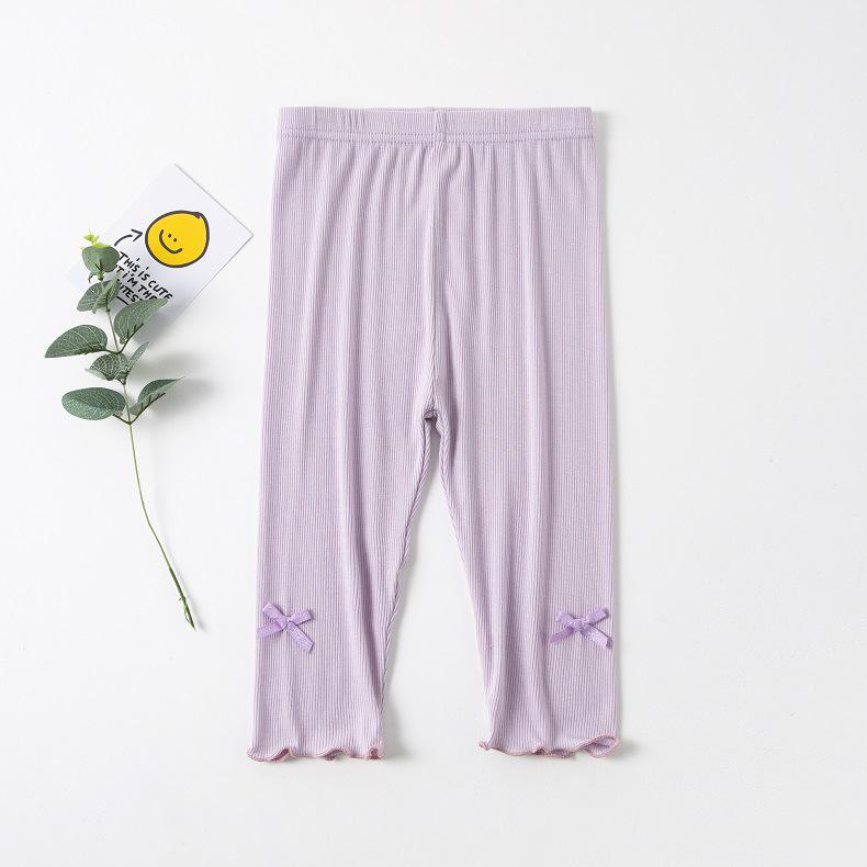 Girls' Summer Thin Capris: Casual Korean-Style Mid-Length Pants for Baby Girls and Kids
